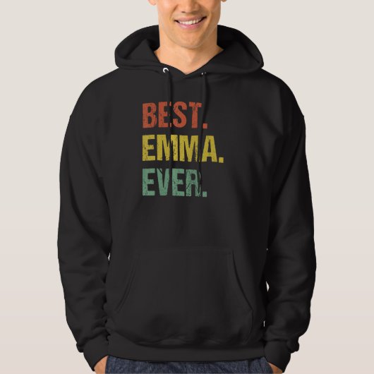 Beste Emma je Retro Funny Name Spaß Nickname Hoodie (Vorderseite)
