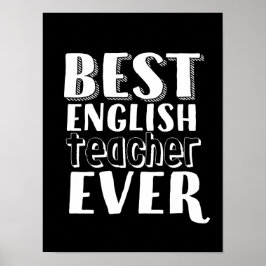 Beste Englischlehrerin je Lehrertagsgeschenk Poster