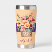 Beste Enkelin der Geschichte der Gerberer Blume Or Thermobecher (Rückseite)