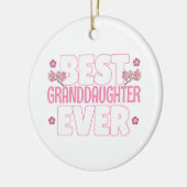 Beste Enkelin Ever - Kawaii Kirsche Blüten Keramik Ornament (Links)