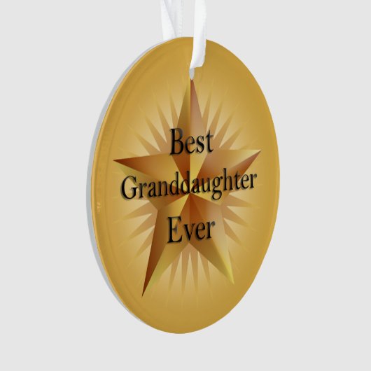 Beste Enkeltochter je Star Ornament (Vorderseite)