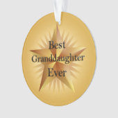 Beste Enkeltochter je Star Ornament (Vorderseite)