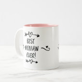 Beste Erinnerung je Zweifarbige Tasse (Vorderseite Links)