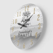 Beste Erinnerungen Maßgeschneiderter Glamping Große Wanduhr (Winkel)