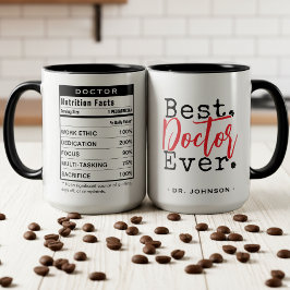 Beste Ernährungsfakten für Ärzte aller Zeiten Tasse