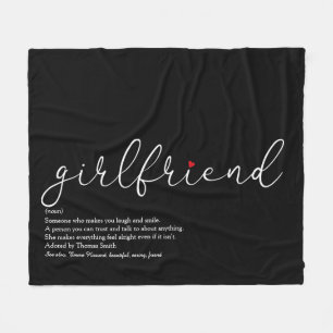Beste-Ever-Freundin-Definitions-Schriftzug Liebe H Fleecedecke