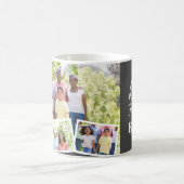Beste Familie je 4 Foto Collage grau Kaffeetasse (Mittel)