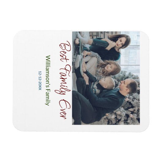 Beste Familie je Familienname Datum Jahr Magnet (Horizontal)
