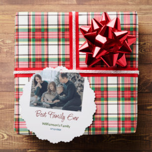 Beste Familie je Familienname Datum Jahr Ornament Karte
