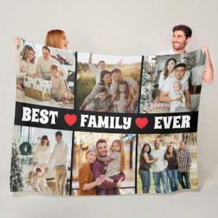 Beste Familie überhaupt 6-Foto-Collage  Fleecedecke