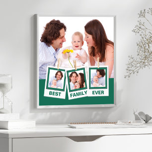 Beste Familie überhaupt Benutzerdefinierte grüne 4 Poster