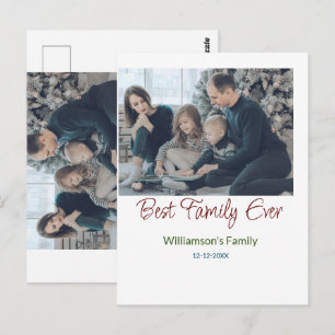 Beste Familie überhaupt, Familienname Bild Datum J Postkarte