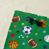 Beste farbenfrohe grüne Sporthallen Strandtuch (Beispiel)