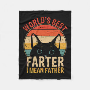 Beste Farter I Gemein Vater Funny Vaters Day Cat D Fleecedecke