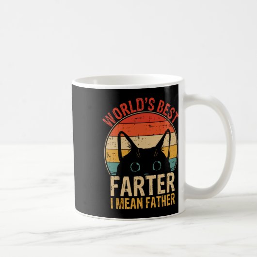 Beste Farter I Gemein Vater Funny Vaters Day Cat D Kaffeetasse (Rechts)