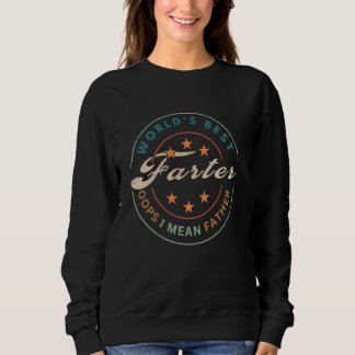 Beste Farter je Oops I Gemein Vaterina Furz Retro Sweatshirt