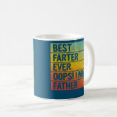 Beste Farter je Oops Ich meine Vater Funny Vater Kaffeetasse (VorderseiteRechts)