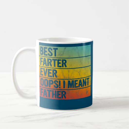 Beste Farter je Oops Ich meine Vater Funny Vater Kaffeetasse (Links)
