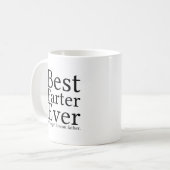 Beste Farter je | Witziges Zitat mit schwarzem Te Kaffeetasse (Vorderseite Links)