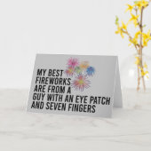 Beste Feuerwerkskunst Funny Pyrotechnic 4. Juli Karte (Gelbe Blume)