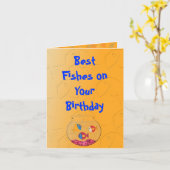 Beste Fisch-Karte Karte (Gelbe Blume)