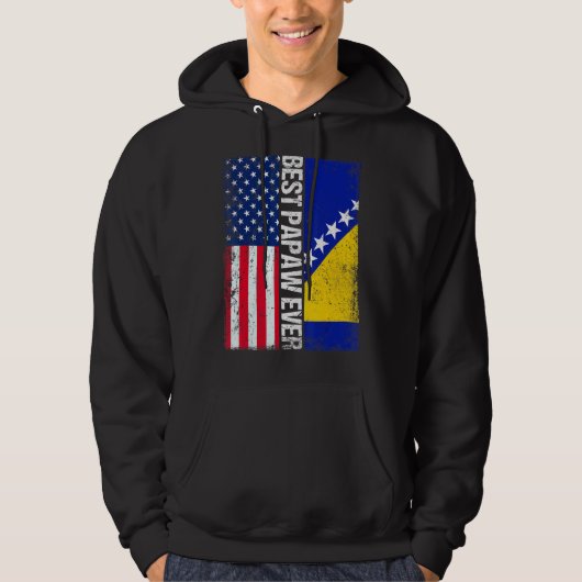 Beste Flagge der USA & Bosnien und Herzegowina Hoodie (Vorderseite)