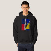 Beste Flagge der USA & Bosnien und Herzegowina Hoodie (Vorne ganz)