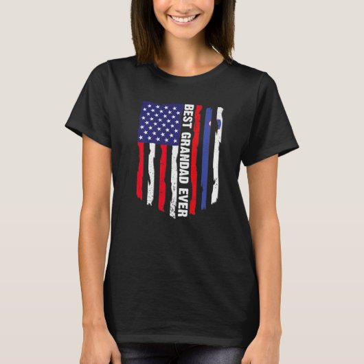 Beste Flagge der USA und Sloweniens je Fahne T-Shirt (Vorderseite)