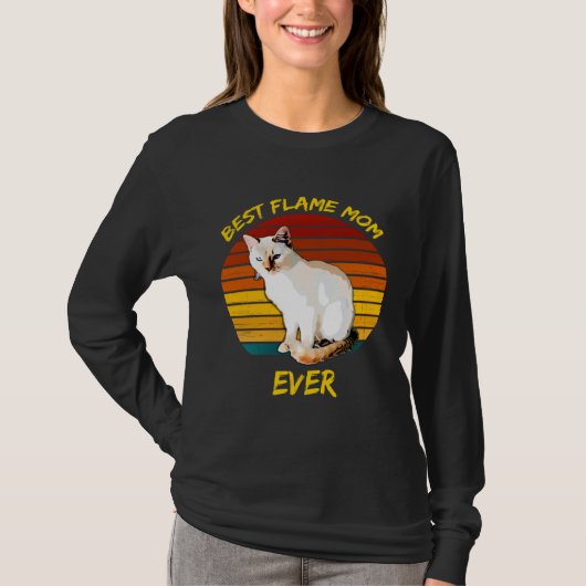 Beste Flammen-Mutter ever  Flame Point Siamese Kat T-Shirt (Vorderseite)