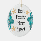 Beste Foster-Mama für Adoption Keramik Ornament (Rechts)