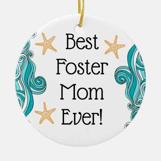 Beste Foster-Mama für Adoption Keramik Ornament (Vorne)