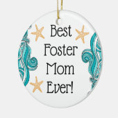 Beste Foster-Mama für Adoption Keramik Ornament (Links)