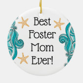 Beste Foster-Mama für Adoption Keramik Ornament (Hinten)