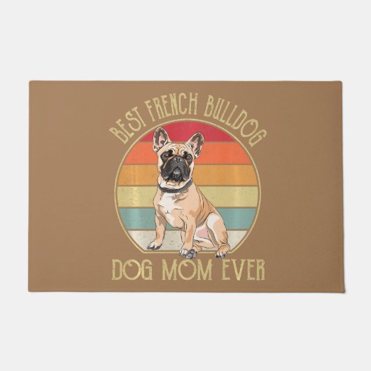 Beste französische Bulldogin Mama je Hundeliebhabe Fußmatte (Vorderseite)