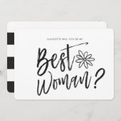 Beste Frau | Anfrage einer Skripthochzeit Einladung (Vorne/Hinten)