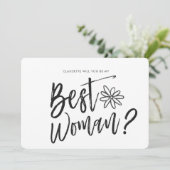 Beste Frau | Anfrage einer Skripthochzeit Einladung (Stehend Vorderseite)