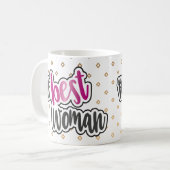 Beste Frauen-Tasse mit rosa Chrom-Effekt Kaffeetasse (Vorderseite Links)