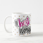 Beste Frauen-Tasse mit rosa Chrom-Effekt Kaffeetasse (Links)