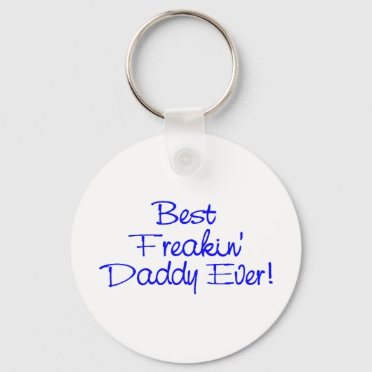 Beste Freakin Daddy Ever (blau) Schlüsselanhänger (Vorderseite)