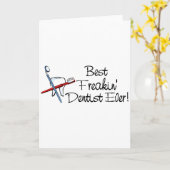 Beste Freakin Dentist jemals Karte (Gelbe Blume)