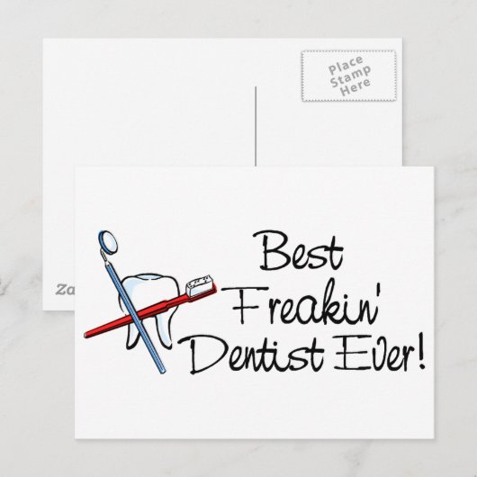 Beste Freakin Dentist jemals Postkarte (Vorne/Hinten)