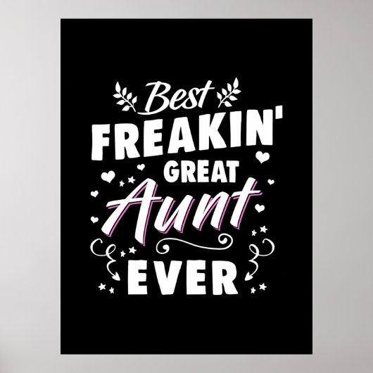 Beste Freakin Große Tante je Poster (Vorne)