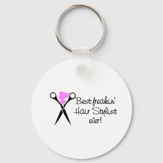 Beste Freakin Hair Sytlist je Schlüsselanhänger (Vorderseite)