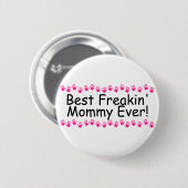 Beste Freakin Mama überhaupt Handprints Button (Vorne & Hinten)