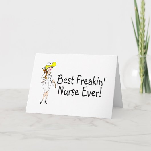 Beste Freakin Nurse je Dankeskarte (Vorderseite)