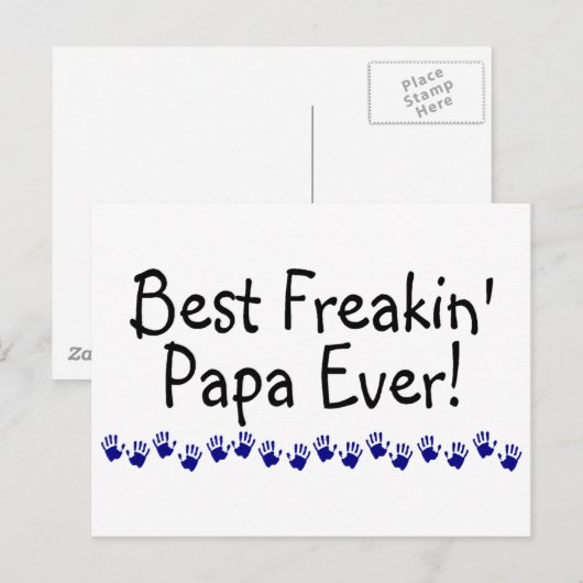 Beste Freakin Papa Ever Postkarte (Vorne/Hinten)
