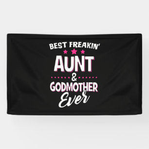 Beste Freakin Tante und Godmutter je Banner