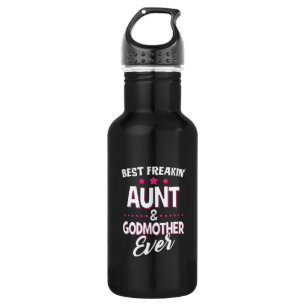 Beste Freakin Tante und Godmutter je Edelstahlflasche