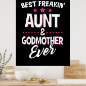 Beste Freakin Tante und Godmutter je Poster (Küche)