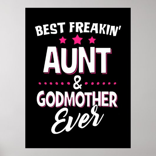 Beste Freakin Tante und Godmutter je Poster (Vorne)